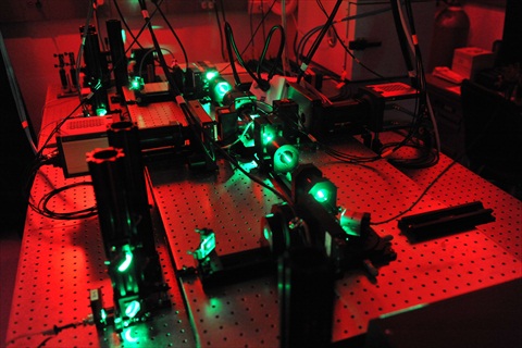 The SiMView light sheet microscope in Philipp Keller's laboratory